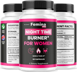 (2 Pack) FeminaPro Nighttime Advanced Formula - FeminaPro Night Time Maximum Strength Health & Wellness, FeminaPro Night Time Capsules for Women, Premium Support Supplement, 120 Capsules for 2 Months