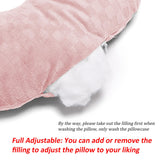 Wuronsa Ear Piercing Pillow for Side Sleepers, Pillow with an Ear Hole for CNH and Ear Pain Ear Inflammation Pressure Sores, O-Shaped Side Sleeping Pillow, Ear Guard Pillow (Light Pink)