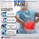 Gel Seat Cushion for Long Sitting, Large Seat Pad for Hip Pain, Buttocks Pressure Relief Office Chair Cushion, Gaming Chair Gel Pad, Wheelchair gel cushion, Truck seat, Non-slip cover with Ties