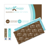 KETO-MOJO Blood Glucose and Ketone Test Strips Combo Pack | 60 Glucose + 60 Ketone Strips (120 Count) | for Use Only with GK+ Meter