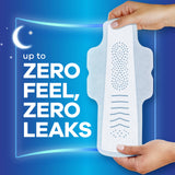 Always Infinity Feminine Pads for Women, Flexfoam Pads with Wings, Size 5, Extra Heavy Overnight Absorbency, Unscented, 66 Count (Packaging May Vary)