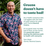 Rewind Best Tasting Super Greens Powder with 40+ Superfoods – Delicious Daily Green Powder with Vitamin B12, Zinc, Vitamin C, Magnesium & Calcium – Green Juice Superfood Mix - Blueberry Acai Flavor
