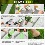 Threlaco 4 Tubes Turf Glue for Artificial Grass 10 oz Artificial Turf Tape Grass Paint Concentrate Glue Carpet Adhesive for Synthetic Surfaces(No Caulk Gun)