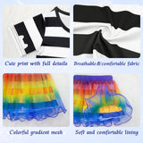 CCJRLM Rainbow Tutu dress for Girls, Birthday Girl Outfit Set Costumes with Headband and Bag Christmas Outfits 3-8Y