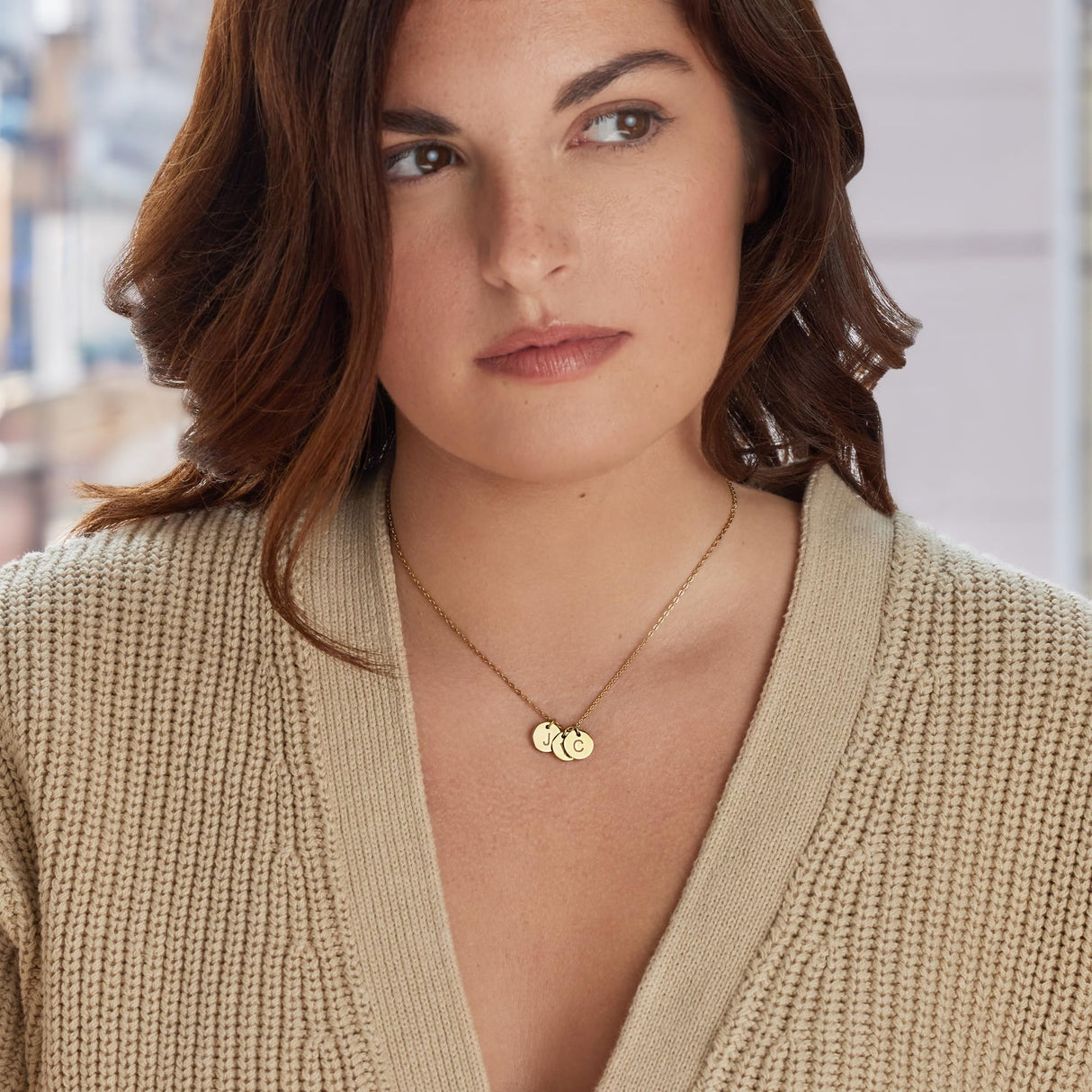 Personalized Initial Necklace for Women, Mom, 18k Plated Gold, Silver, Rose