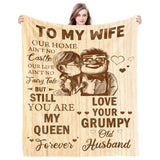 CENSIHER Gift for Wife from Husband to My Wife Blanket Wedding Anniversary Romantic Gifts for Women Birthday Christmas Valentine's Mother's Day Healing Thoughts Blanket Presents for Her