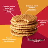 Honey Stinger Organic Peanut Butter Strawberry Waffle, Energy Stroopwafel for Exercise, Endurance and Performance, Sports Nutrition for Home & Gym, Pre & During Workout, 16.96 Ounces (Pack of 16)