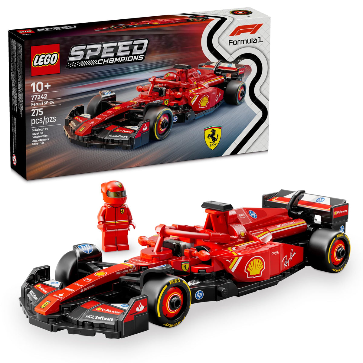 LEGO Speed Champions Ferrari SF-24 F1 Race Car Toys - Building Sets fo ...