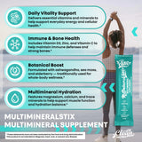 Sea Moss Powder Elderberry Ashwagandha Chlorella Manuka Honey VitaminD3 Vitamin C Zinc Spirulina Iodine Greens Detox Immune Support Sugar Free Hydration Powder Drink Mix – 20 Sticks
