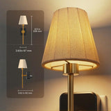 L LOHAS LED Night Lights Plug into Wall, 2 Pack Pleated Fabric Cover Night Light, Dusk to Dawn Sensor Vintage Nightlight, 0-100LM Dimmable, for Bedroom Living Room Hallway