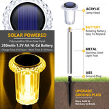 Gorrzai Solar Lights Outdoor 10 Pack Solar Pathway Lights Outdoor LED Waterproof Stainless Steel Driveway Lighting for Outdise, Yard, Walkway, Sidewalk, Garden, Lawn (Warm White)
