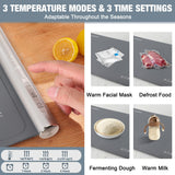 HAUSHOF Warming Mat for Food, Electric Extra Large Food Warming Mat for Countertop, Fast Heating Warming Tray for Buffets Party, 3 Level Temperature Heating Mat, Rollable, Portable, Auto Off