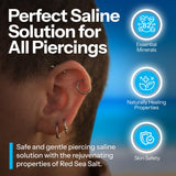 H2Ocean Piercing Aftercare Spray, Sterile Sea Salt Saline Solution, 4 oz