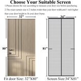 Mpmedo Magnetic Screen Door Upgraded-Model Full Strip Magnets,Fiberglass Heavy Duty Mesh Screen Doors Magnets,Retractable Door Screen Magnetic Closure for Single Front Patio Fit Doors to 32x80