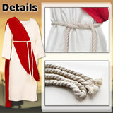 Yickoon Kids Jesus Saint Biblical Robe Costume Necklace Scarf Shawl Waist Rope Cosplay for Kids Halloween Easter Christmas M
