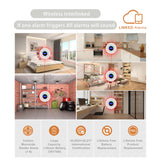 JAEHSKA Upgraded Interlinked Smoke and CO Detector Battery Powered&10-Year Battery Wireless Interconnected Smoke and CO Alarm, Home Fire & CO Safety Protection (Include Battery)(4Pack)