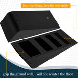 Large Rubber Door Stoppers Wedge for Bottom of Door, Tall up to 2 Inch, 2-Pack Non-Slip Doorstops for Floor, Black Big Sturdy Doorstop for Home Office School Commercial Use