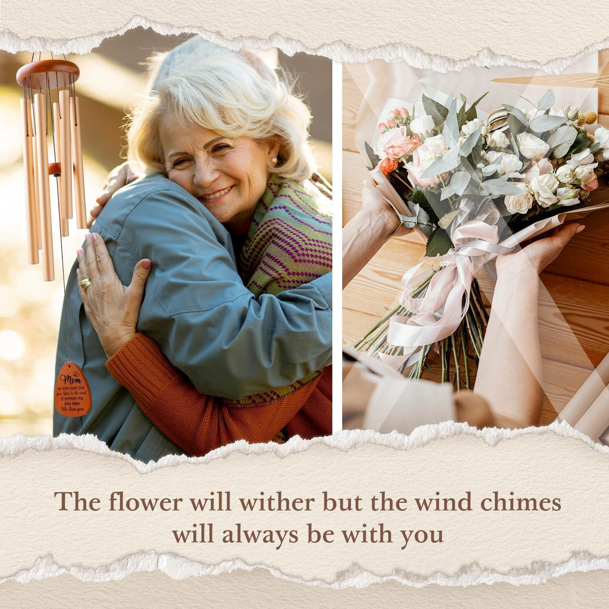 Leebbsin Gifts for Mom, Moms Wind Chimes, Christmas Best Gift for Mom, Mother Birthday Gift from Daughter Son, Love Reminder Gifts for Birthday Thanksgiving Mother's Day, Large-36''