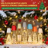 Hoide 2025 New Wireless Bottle Lamp - LED Bottle Lights for Liquor & Wine Bottles, Cordless Lampshade, Whiskey Bottle Top Light, Bottle Stopper Night Light Kit, Rechargeable 3-Tone Touch-Dimmable