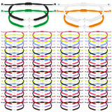 Sasylvia 100 Pcs Christian Cross Bracelets Bulk Adjustable, Multicolor