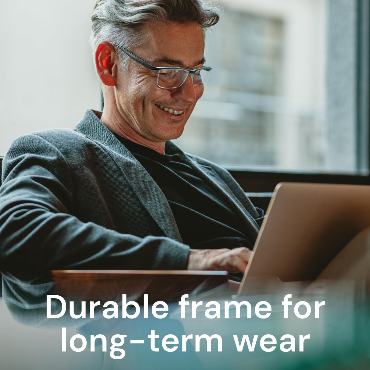 6 pack Executive Style Reading Glasses Men - Durable Readers with 99% Blue Light Blocking - Comfortable Fit with TR90 Frames