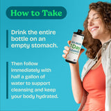 Atlantic Naturals - 1 Day Colon Cleanse Full Body Detox Drink - Sea Moss Supplement for Women & Men, Gut Health, Kidney & Liver Immune Energy Enhancer Gut Cleanse - Lemon Flavor Juice, 8 fl oz