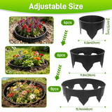 Anothera 48 Pieces Black Planting Grow Rings Diameter Range 8.2-15.7 Inches