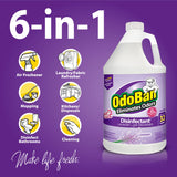 OdoBan Disinfectant Concentrate and Odor Eliminator, Made in the USA, Lavender Scent, 4 Gallons