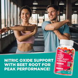 Beets Root Soft Chews Supplements - Support for Heart Health and Healthy Circulation Flow Naturally - Advanced Nitric Oxide Natural Beet Powder Vitamins Chewable Sugar Free Gummies for Men Women