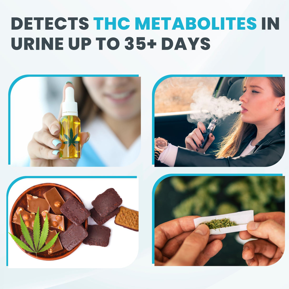 Exploro Highly Sensitive Marijuana Drug Test Kit, THC Drug Test Urine for Marijuana/Weed, Easy Home Drug Test Marijuana, THC Tests for Home for 50 ng/ml, THC Test Strips (Pack of 50)