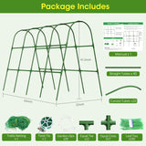 MQHUAYU Cucumber Trellis for Raised Bed,U-Shape Garden Trellis for Climbing Plants Outdoor, Metal Arch Vegetables Trellis, Plant Support for Vine (Green, 63" Lx21.6 Wx47.2 H-Large)