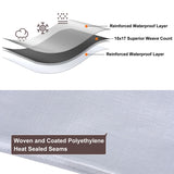 Patiobay Tarp 12x16FT, 16 Mil, Heavy Duty Waterproof Tarps with Grommets Every 23.6", 420D Thick Plastic Tarp, UV Resistant, Tear & Fade Resistant, Reinforced Edges for Outdoor Pool, Camp, Tent