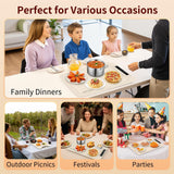 Warming Mat for Food - Electric Silicone Food Warming Tray for Buffet, Rollable Food Warmer Mat for Countertop, Fast Heating Mat with Timer and 4 Heat Levels, Portable Heating Pad for Parties Family