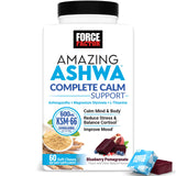 Force Factor Hair Growth Accelerator Soft Chews, Lustriva & Biotin to Promote Thicker, Stronger, Fuller Hair, Hair Growth Vitamins for Women + Amazing Ashwa Complete Calm with KSM-66 Ashwagandha