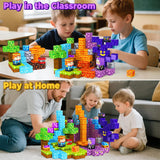 MyWodGame Magnetic Blocks Building Toys for 3 4 5 6 7 8 9 10 11 12 13 Year Old Boys Girls, Kids Magnetic Cubes Tiles Montessori Sensory Travel Magnet Toys Games Christmas Birthday Party Toddler Gifts