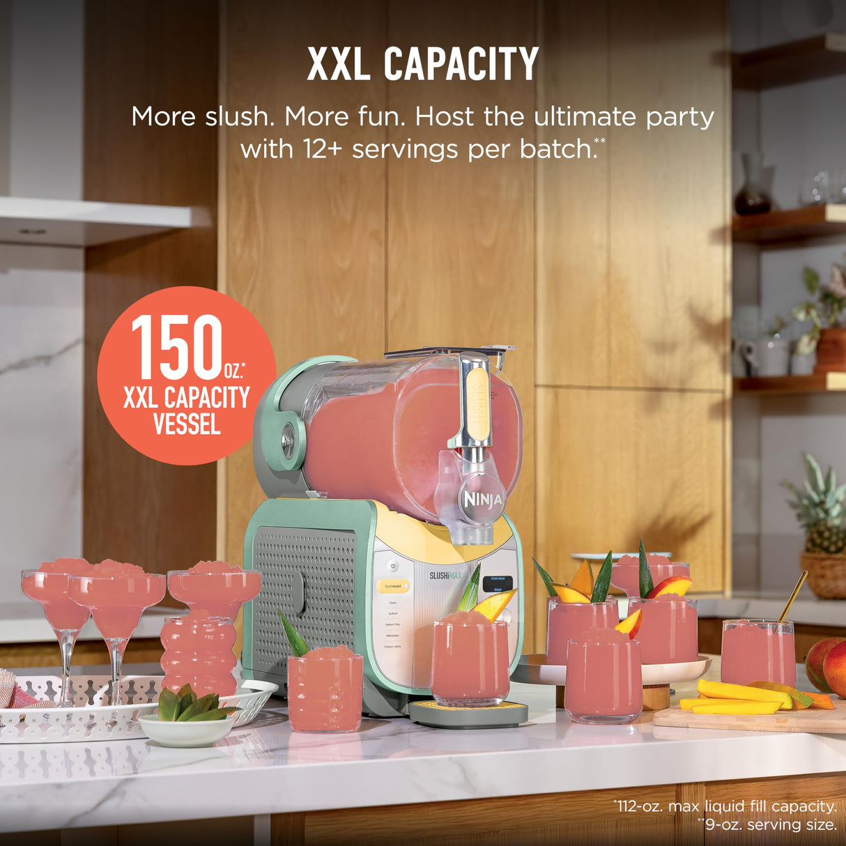 Ninja SLUSHi Max XXL Smart Frozen Drink Maker | Top Performance & Smart Technology, Party-Size 150oz Capacity, No Ice Needed, 6 Programs, Ideal Temp & Texture up to 12 hours | Mint FS605IV