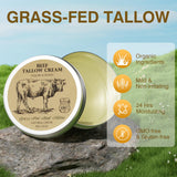 MROUVIK Beef Tallow for Skin, Tallow and Honey Balm,Tallow Face Moisturizer, Natural Grass-Fed Beef Tallow Balm with Raw Honey Moisturizing Cream for Body Lotion Skin Care