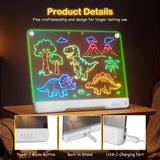 17" LED Drawing Board for Kids, 3 4 5 6 7 8-12+ Year Old Girl Birthday Gift
