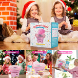 Cotton Candy Machine, Mini Cotton Candy Maker for Kids, Pink Vintage Candy Maker for Christmas Gift, Home, Birthday Family Party, Includes 25 Cotton Candy Sticks & Sugar Scoop