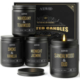 AOOVOO Scented Candles for Men - 4 Pack Candles for Home Scented