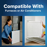 Filtrete 24x24x1 AC Furnace Air Filter, MERV 13, MPR 1900, Premium Allergen, Bacteria & Virus Filter, 3-Month Pleated 1-Inch Electrostatic Air Cleaning Filter, 6-Pack (Actual Size 23.81x23.81x0.78 in)