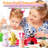 MAPVOLUT 60 PCS Craft Toilet Paper Rolls 3.94"x1.57", Thick Cardboard Tubes for Kids Crafts, Brown Craft Paper Towel Rolls for School Projects, Halloween, Thanksgiving, Christmas, Birthday Gift