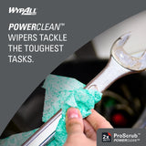 WypAll PowerClean ProScrub Heavy Duty Wet Towels (91367), Dual Action Cleaning, Large 9.5" x 12" Wipes, Refill Only (6 Packs of 75 Sheets, 450 Sheet Total)