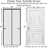 Upgraded Magnetic Screen Door Thicker 250g/㎡ Reinforced Mesh,36 Longer Magnets,Door Screen Magnetic Closure for Single Door,Retractable Mosquito Net for Door,Fit Doors to 38x82 Inch,Black