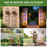 100% Metal Obelisk Garden Trellis 6.6 Ft Tall Plant Support for Climbing