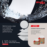 WypAll GeneralClean L10 Cloths Light Cleaning Wipes (05320), Pop-Up Box, Bulk Paper Wipers, White (18 Packs of 125 Sheets, 2,250 Sheet Total)