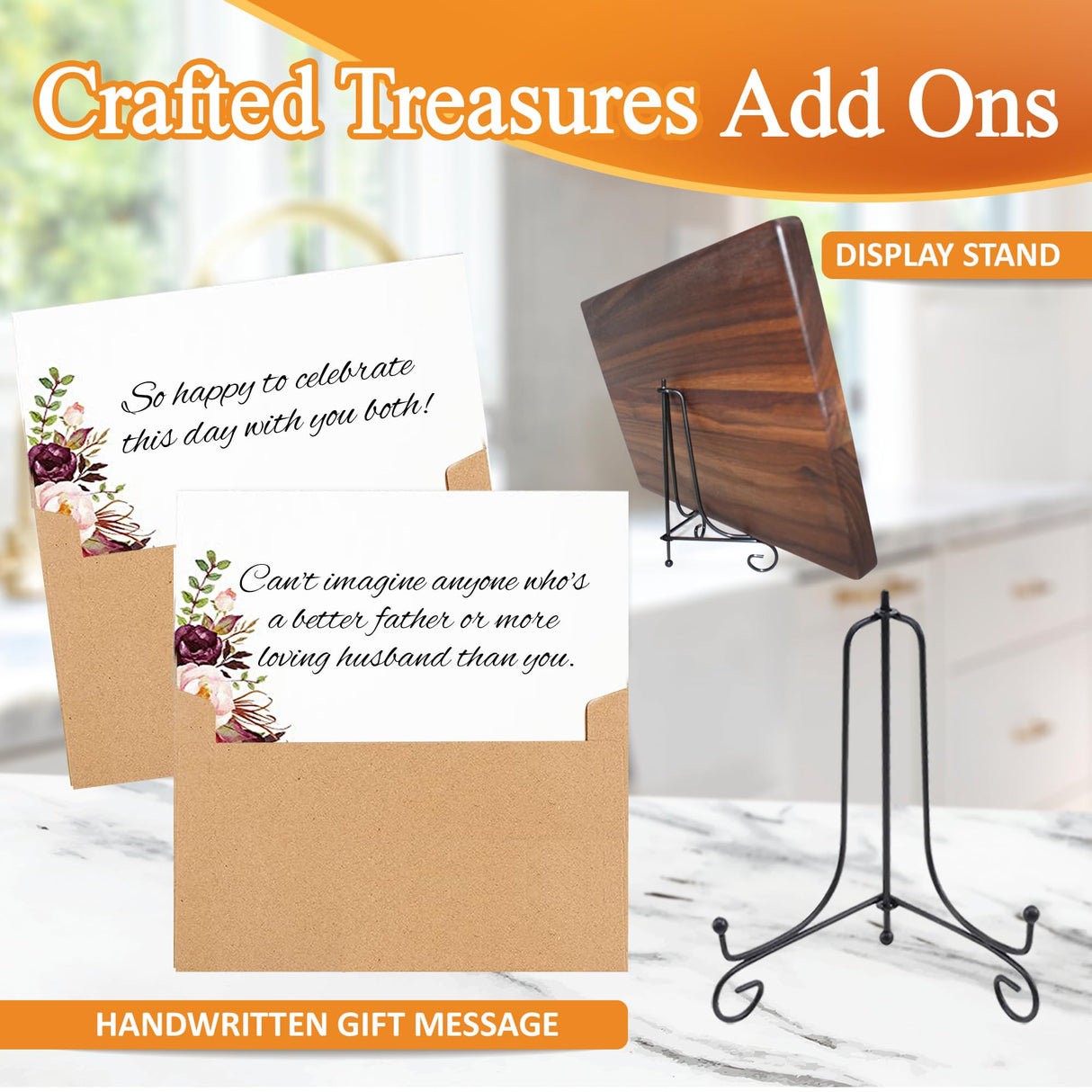 Crafted Custom Cutting Board - Personalized Cutting Board - Engraved Charcuterie Board - Wedding Gift for Couple - Best Present Idea for Bride, Bridal Shower, Anniversary, Christmas, & Housewarming