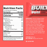 Built Bar, Puff Protein Bars, Strawberries 'N Cream Puff, 15g Protein Snacks, On-The-Go Bars, Only 140 Calories, 8g Sugar, Collagen, Gluten Free, 12 Count