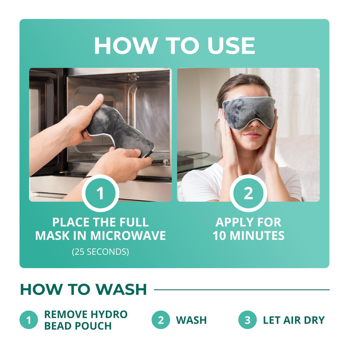 MyHalos Heated Eye Mask, Warm Compress for Dry Eyes, Blepharitis & MGD