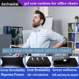 Plus Size Gel Seat Cushion for Long Sitting, Extra Large and Thick Pressure Relief Seat Cushion for Back, Hip, Sciatica, Tailbone Pain, Use for The Office, Car, Wheelchair, Stadium.(Black)